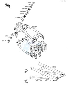 ZX 750 F [NINJA 750R] (F1-F3) [NINJA 750R] drawing FRAME