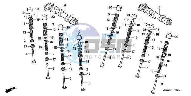 CAMSHAFT/VALVE (REAR)