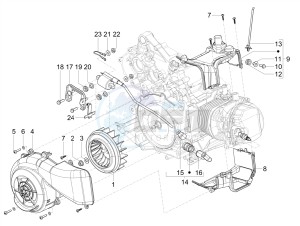 VXL 125 4T 3V drawing Flywheel magneto cover - Oil filter