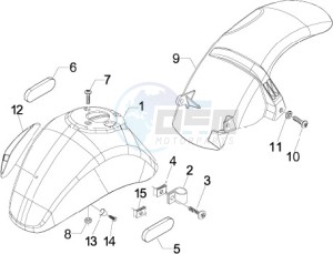 LX 125 4T 2V ie E3 Taiwan drawing Wheel housing - Mudguard