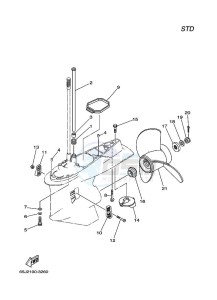 250AETOX drawing PROPELLER-HOUSING-AND-TRANSMISSION-2