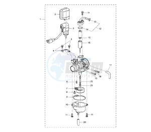 YQ AEROX 50 drawing CARBURETOR