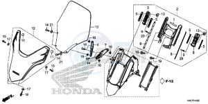 NSS125ADF Forza 125 - NSS125AD UK - (E) drawing FRONT VISOR/ WINDSCREEN