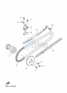 YFZ50 (BW4A) drawing CAMSHAFT & CHAIN