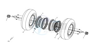 QUAD LANDER 300S drawing FRONT WHEEL