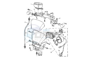 WR 400-426 F 400 drawing HEADLIGHT-METERS EURO KIT