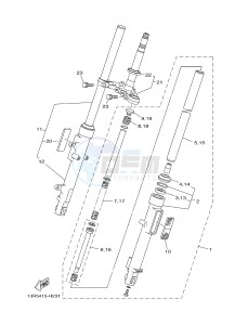 YB125 (2CS7) drawing FRONT FORK