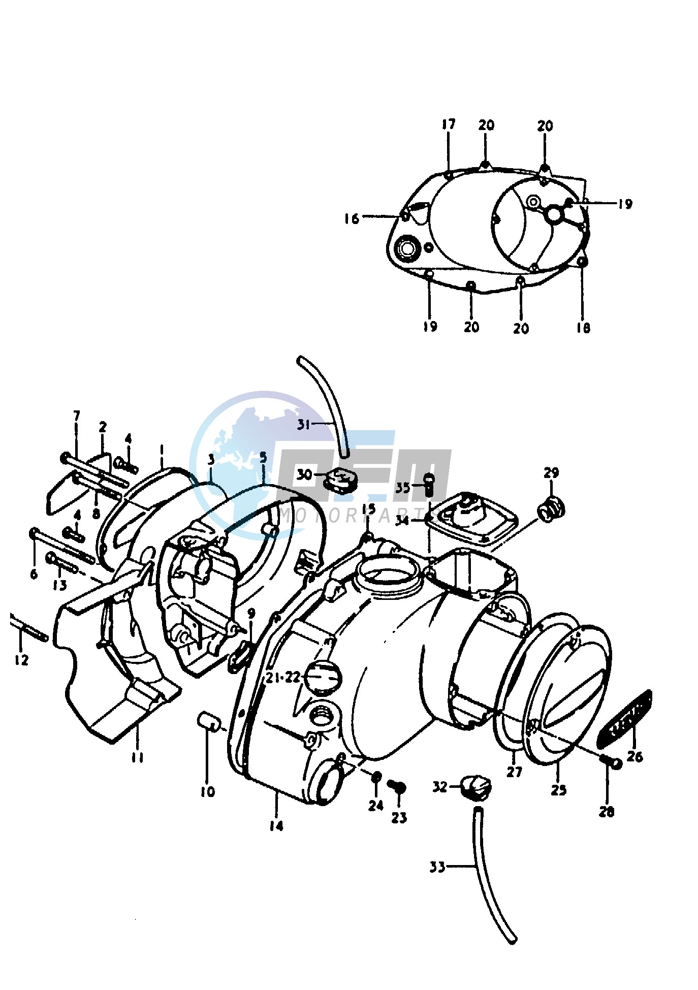 CRANKCASE COVER (A100-4,K,L,M)