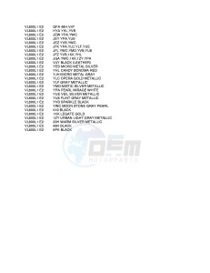 VL800 (E2) VOLUSIA drawing * COLOR CHART *