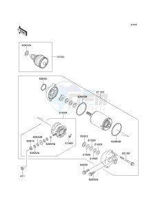 JH 750 C [750 ZXI] (C1-C3) [750 ZXI] drawing STARTER MOTOR