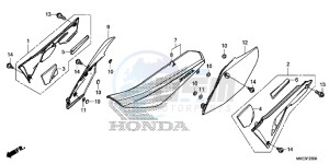 CRF450R Europe Direct - (ED) drawing SEAT/SIDE COVER