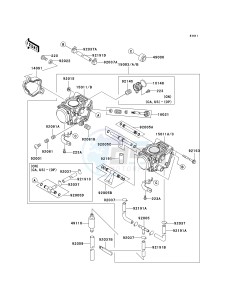 KVF 650 A [PRAIRIE 650 4X4] (A1) [PRAIRIE 650 4X4] drawing CARBURETOR