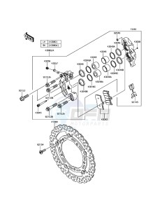 Z900 ABS ZR900BHF XX (EU ME A(FRICA) drawing Front Brake