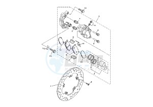 YP MAJESTY 400 drawing FRONT BRAKE CALIPER MY04