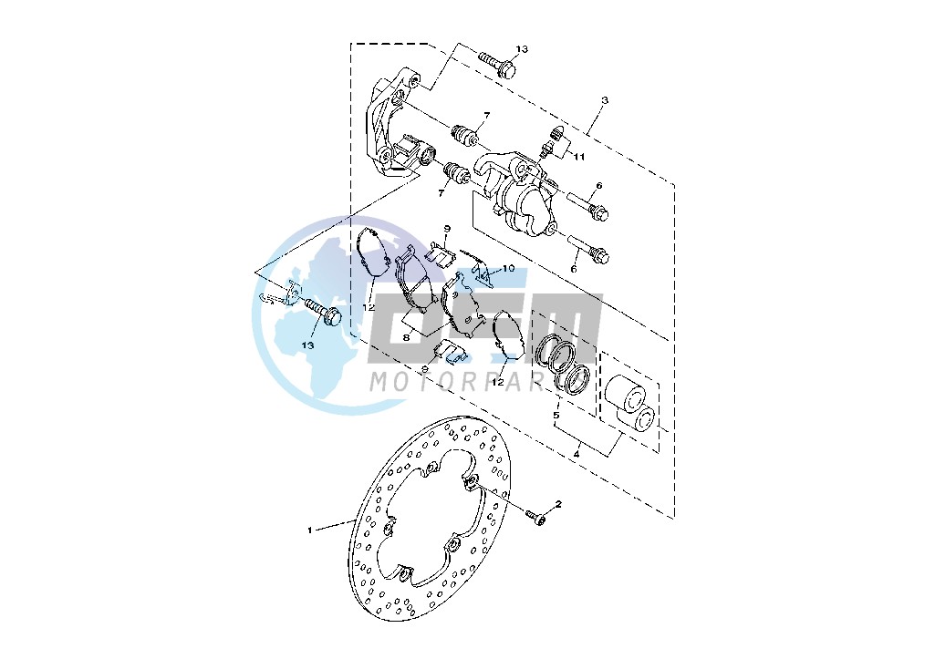 FRONT BRAKE CALIPER MY04