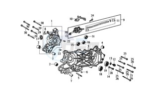 JET EURO X 100 L6 drawing CRANKCASE LEFT