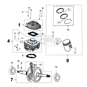 LUDIX 10 RBP2A drawing CRANKSHAFT PULSAIR CATS IRON