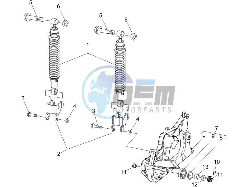 Rear suspension - Shock absorbers