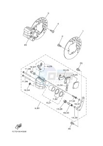 YFM350FWA YFM350DF GRIZZLY 350 4WD (1NSH) drawing FRONT BRAKE CALIPER