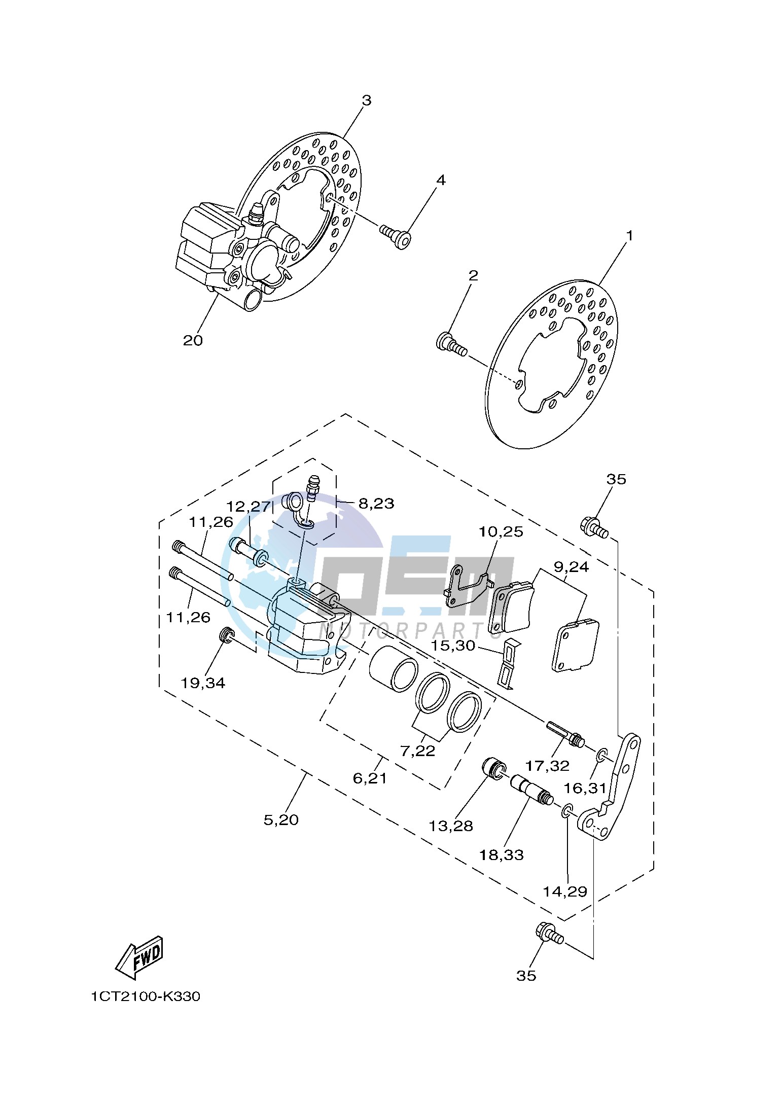 FRONT BRAKE CALIPER