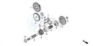 MT50F drawing KICK STARTER SPINDLE