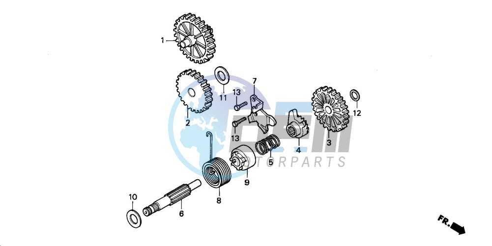 KICK STARTER SPINDLE