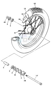 XV VIRAGO 535 drawing FRONT WHEEL