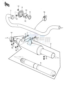 KLX 250 A [KLX250] (A1-A2) [KLX250] drawing MUFFLER