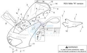 RSV 2 1000 drawing Front body - Front fairing