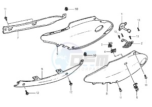 CINDERELLA - 100 cc drawing SIDE COVERS