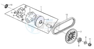 MIO 50 25KMH drawing CLUTCH / V BELT