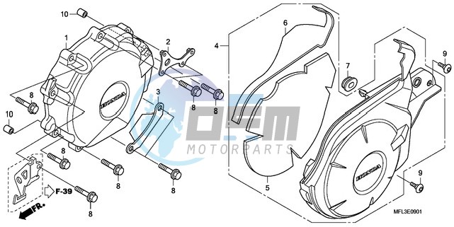 A.C. GENERATOR COVER (CBR 1000RA)