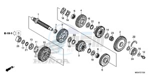 VFR1200XDF CrossTourer - VFR1200X Dual Clutch 2ED - (2ED) drawing TRANSMISSION (VFR1200XD/ XDA/ XDL/ XDS) (COUNTERSHAFT)