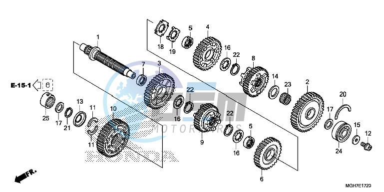 TRANSMISSION (VFR1200XD/ XDA/ XDL/ XDS) (COUNTERSHAFT)