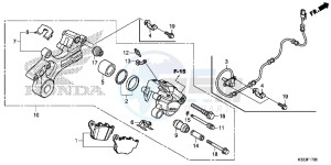 CBR300RF CBR300R Europe Direct - (ED) drawing REAR BRAKE CALIPER