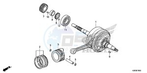 MSX125D MSX125 UK - (E) drawing CRANKSHAFT/PISTON