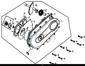 CROX 50 (25 KM/H) (AE05WA-NL) (E4) (L8-M1) drawing L. CRANK CASE COVER