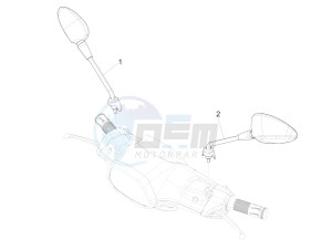 Sprint 50 4T 4V (NAFTA) drawing Driving mirror/s