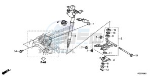 TRX420TE1F TRX420 Europe Direct - (ED) drawing STEERING SHAFT