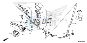 CRF450RG CRF450R Europe Direct - (ED) drawing FRONT BRAKE MASTER CYLINDER