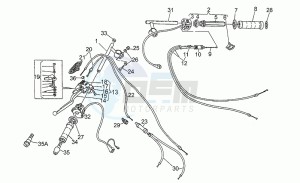 Le Mans 1000 drawing Handlebar-controls 1988