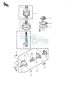 KZ 400 S [SPECIAL] (S) [SPECIAL] drawing OIL PUMP_OIL FILTER -- 75 S- -