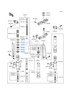 KX 125 K [KX125] (K) [KX125] drawing FRONT FORK