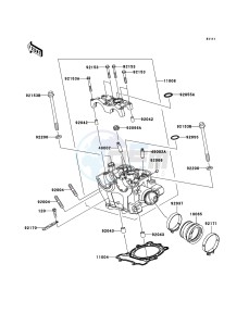 KX250F KX250YBF EU drawing Cylinder Head