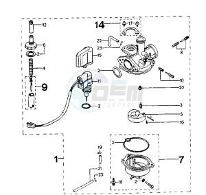 SV GEO - 50 cc drawing CARBURETOR GURTNER