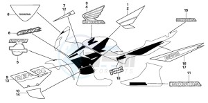 CBR125R drawing MARK/STRIPE (CBR125RS)