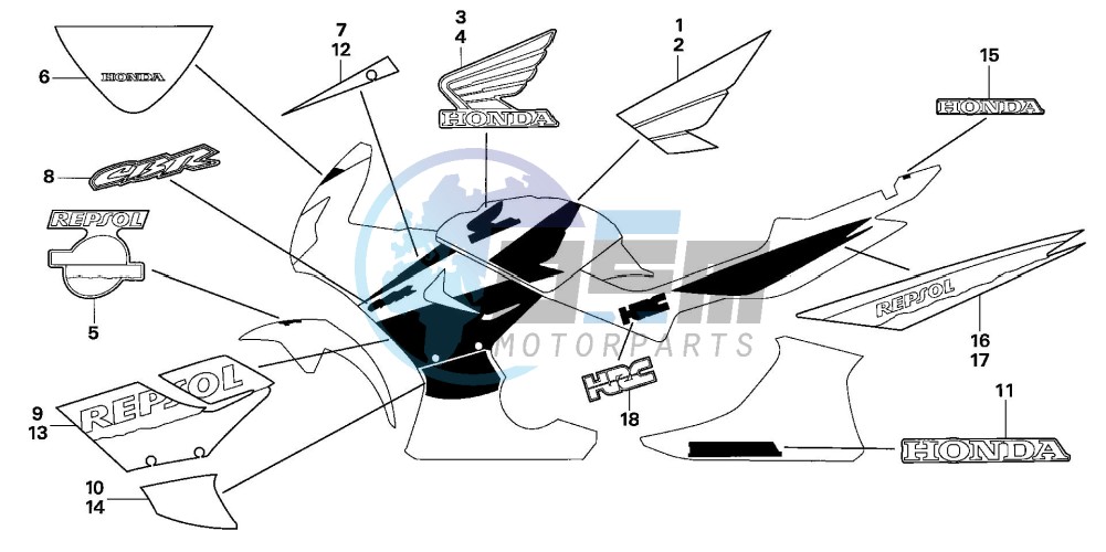 MARK/STRIPE (CBR125RS)