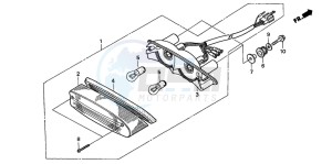 CB600F2 HORNET drawing TAILLIGHT