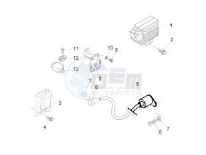 LXV 150 4T USA drawing Voltage Regulators -ECU - H.T. Coil