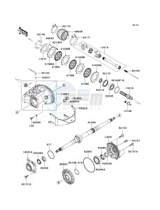 KVF 360 A [PRAIRIE 360 4X4] (A6F-A9F) A8F drawing DRIVE SHAFT-REAR